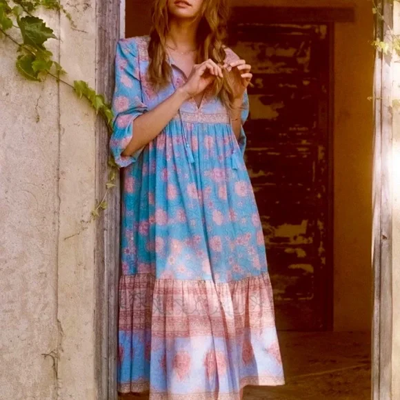 🌺🎉HP🎉🌺 NWT Spell & The Gypsy Love Story Boho Dress - Picture 2 of 16